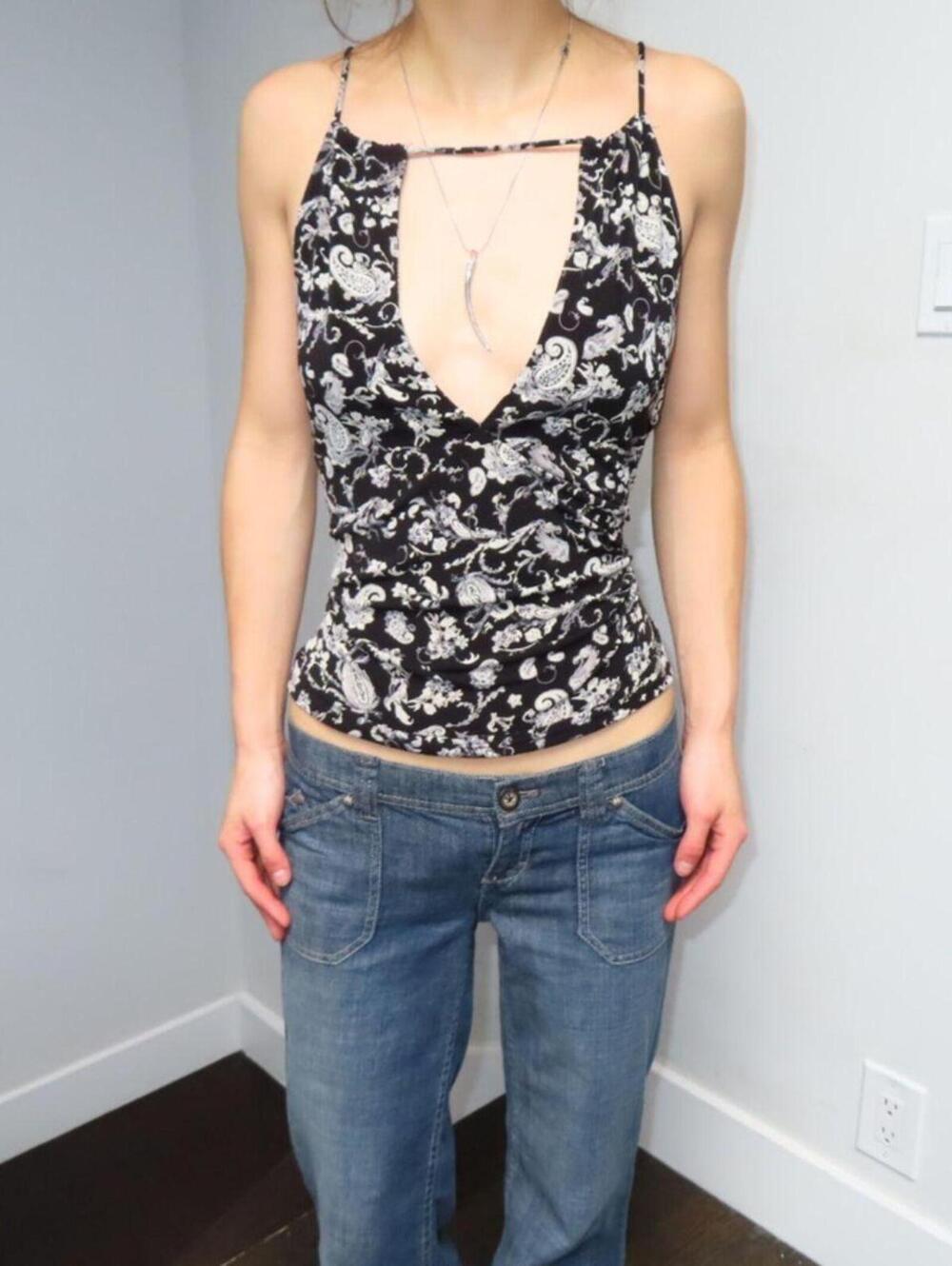 Guess Women's Black and White Vests-tanks-cami